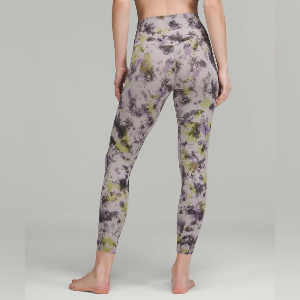 Lululemon Align High-Rise Pant 25" - Radial Tie Dye Mauve Grey Multi Legging - Picture 2 of 6